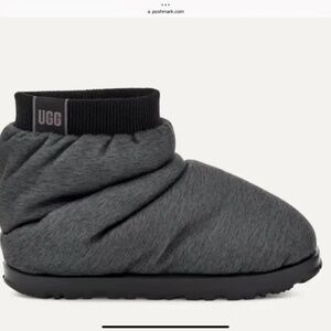 UGG Black and Gray Ankle Booties with Cozy Design